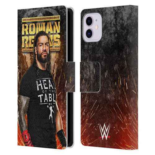 WWE Roman Reigns Grunge Leather Book Wallet Case Cover For Apple iPhone 11