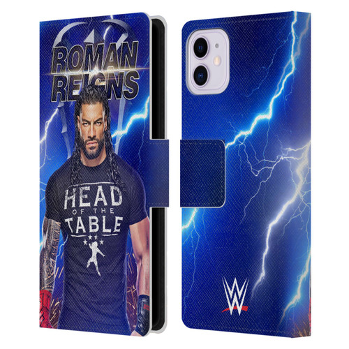WWE Roman Reigns Lightning Leather Book Wallet Case Cover For Apple iPhone 11