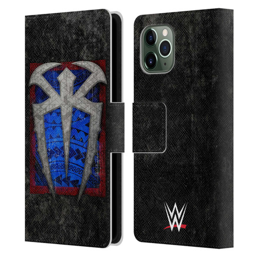 WWE Roman Reigns Distressed Logo Leather Book Wallet Case Cover For Apple iPhone 11 Pro