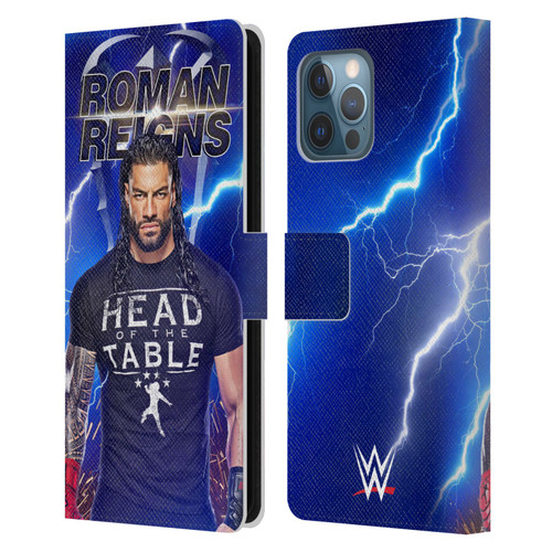 WWE Roman Reigns Lightning Leather Book Wallet Case Cover For Apple iPhone 12 Pro Max