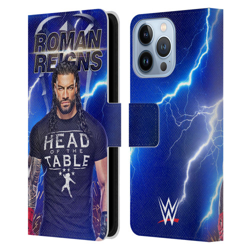 WWE Roman Reigns Lightning Leather Book Wallet Case Cover For Apple iPhone 13 Pro