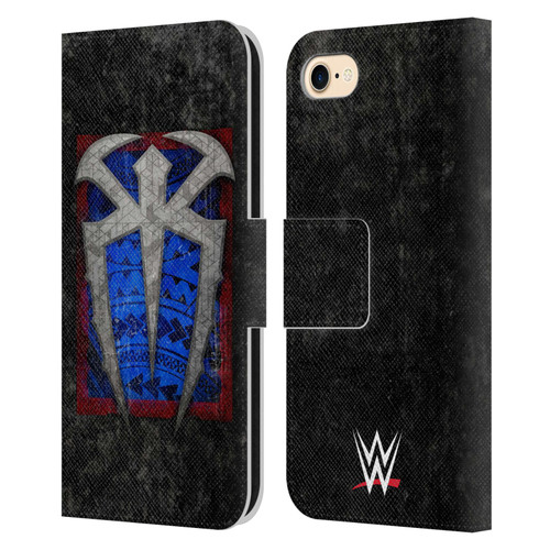 WWE Roman Reigns Distressed Logo Leather Book Wallet Case Cover For Apple iPhone 7 / 8 / SE 2020 & 2022