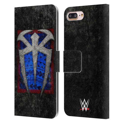 WWE Roman Reigns Distressed Logo Leather Book Wallet Case Cover For Apple iPhone 7 Plus / iPhone 8 Plus