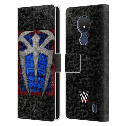 WWE Roman Reigns Distressed Logo Leather Book Wallet Case Cover For Nokia C21