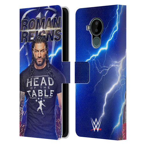 WWE Roman Reigns Lightning Leather Book Wallet Case Cover For Nokia C30