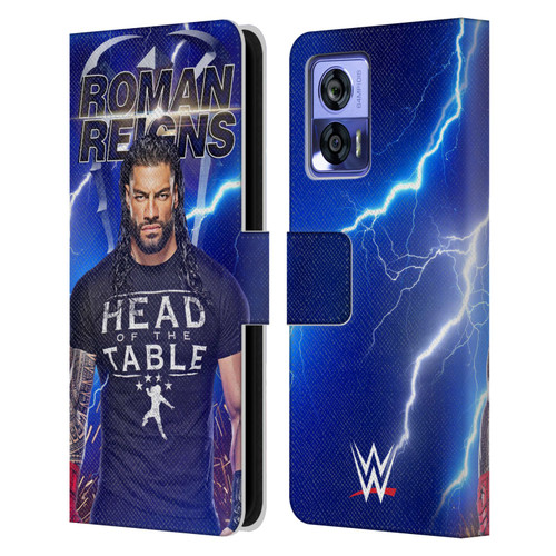 WWE Roman Reigns Lightning Leather Book Wallet Case Cover For Motorola Edge 30 Neo 5G
