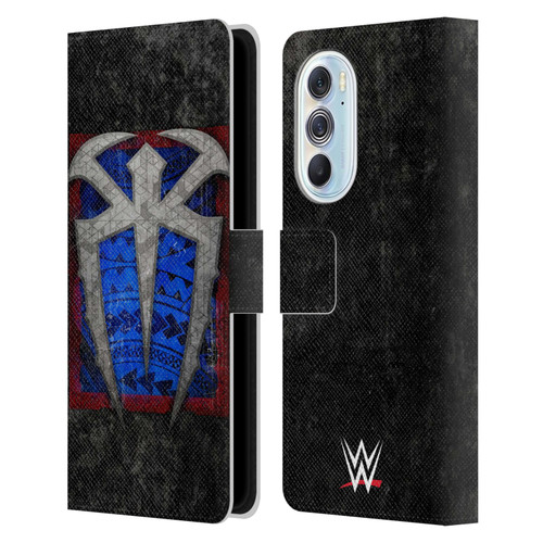 WWE Roman Reigns Distressed Logo Leather Book Wallet Case Cover For Motorola Edge X30