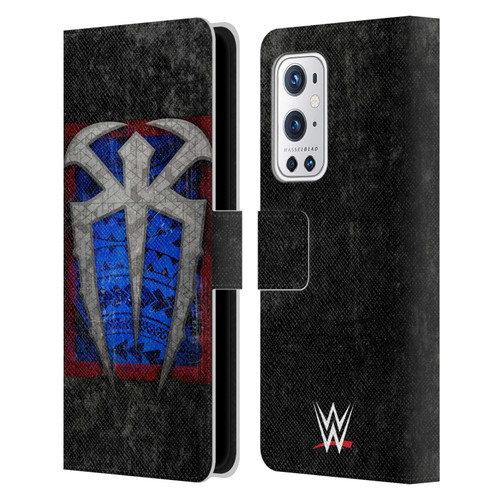 WWE Roman Reigns Distressed Logo Leather Book Wallet Case Cover For OnePlus 9 Pro
