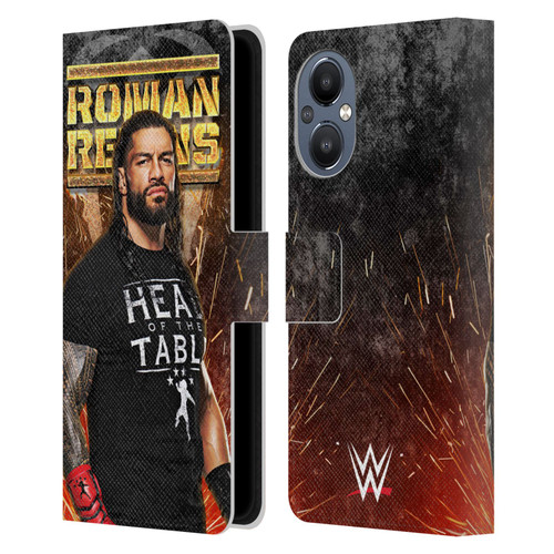WWE Roman Reigns Grunge Leather Book Wallet Case Cover For OnePlus Nord N20 5G