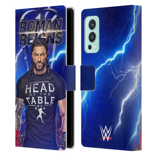 WWE Roman Reigns Lightning Leather Book Wallet Case Cover For OnePlus Nord 2 5G