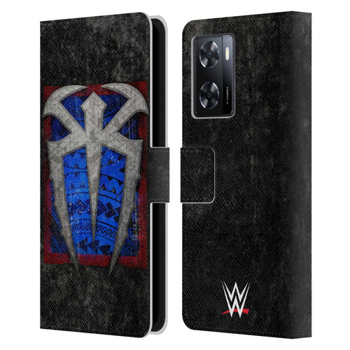 WWE Roman Reigns Distressed Logo Leather Book Wallet Case Cover For OPPO A57s