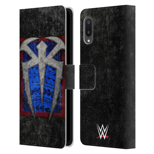WWE Roman Reigns Distressed Logo Leather Book Wallet Case Cover For Samsung Galaxy A02/M02 (2021)