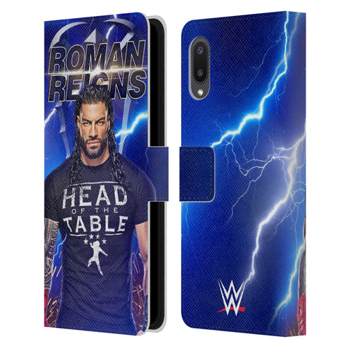 WWE Roman Reigns Lightning Leather Book Wallet Case Cover For Samsung Galaxy A02/M02 (2021)