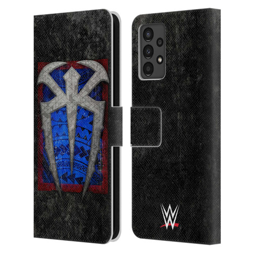 WWE Roman Reigns Distressed Logo Leather Book Wallet Case Cover For Samsung Galaxy A13 (2022)
