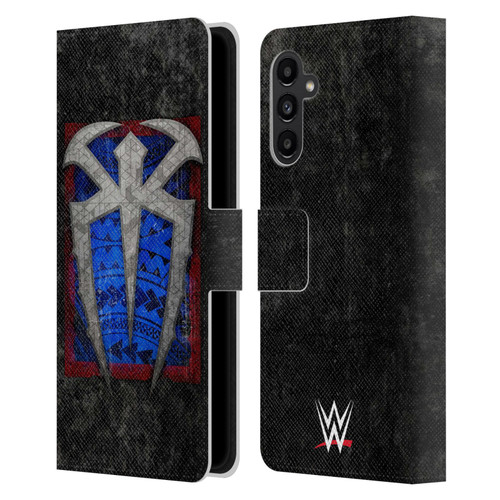 WWE Roman Reigns Distressed Logo Leather Book Wallet Case Cover For Samsung Galaxy A13 5G (2021)
