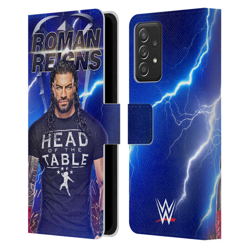 WWE Roman Reigns Lightning Leather Book Wallet Case Cover For Samsung Galaxy A52 / A52s / 5G (2021)