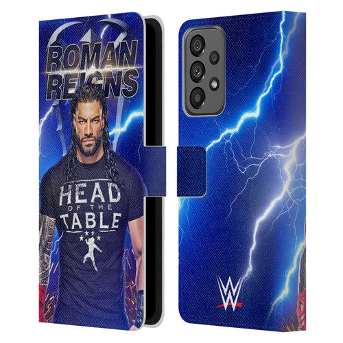 WWE Roman Reigns Lightning Leather Book Wallet Case Cover For Samsung Galaxy A73 5G (2022)