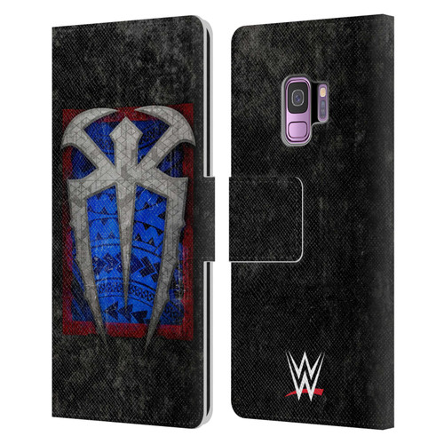 WWE Roman Reigns Distressed Logo Leather Book Wallet Case Cover For Samsung Galaxy S9