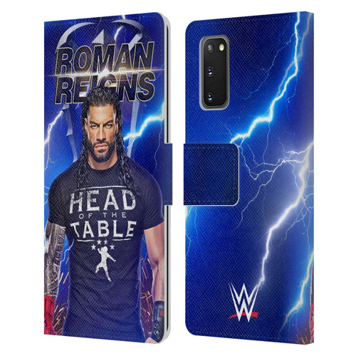 WWE Roman Reigns Lightning Leather Book Wallet Case Cover For Samsung Galaxy S20 / S20 5G