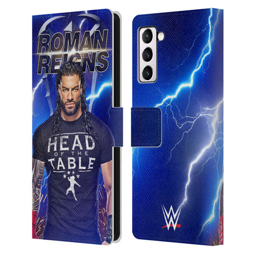 WWE Roman Reigns Lightning Leather Book Wallet Case Cover For Samsung Galaxy S21+ 5G