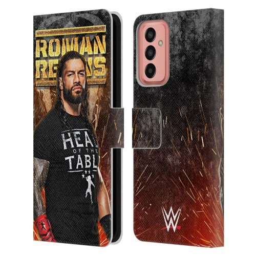 WWE Roman Reigns Grunge Leather Book Wallet Case Cover For Samsung Galaxy M13 (2022)