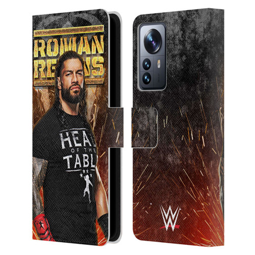 WWE Roman Reigns Grunge Leather Book Wallet Case Cover For Xiaomi 12 Pro