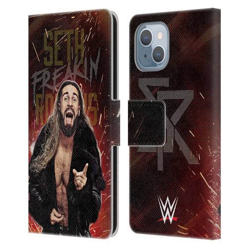 WWE Seth Rollins LED Leather Book Wallet Case Cover For Apple iPhone 14
