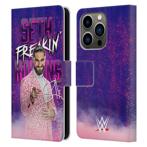 WWE Seth Rollins Seth Freakin' Rollins Leather Book Wallet Case Cover For Apple iPhone 14 Pro