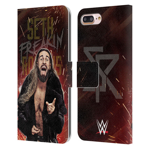 WWE Seth Rollins LED Leather Book Wallet Case Cover For Apple iPhone 7 Plus / iPhone 8 Plus