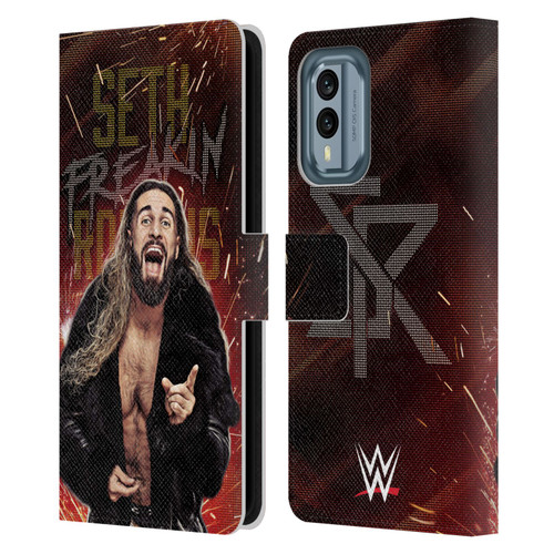 WWE Seth Rollins LED Leather Book Wallet Case Cover For Nokia X30