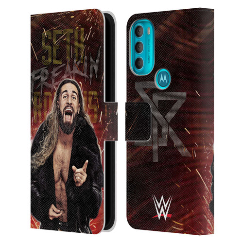 WWE Seth Rollins LED Leather Book Wallet Case Cover For Motorola Moto G71 5G