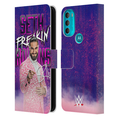 WWE Seth Rollins Seth Freakin' Rollins Leather Book Wallet Case Cover For Motorola Moto G71 5G
