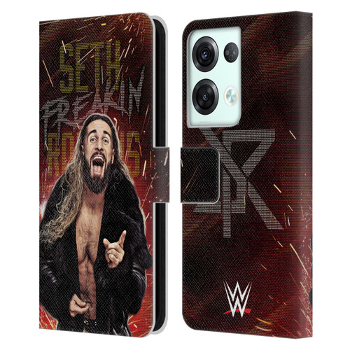 WWE Seth Rollins LED Leather Book Wallet Case Cover For OPPO Reno8 Pro