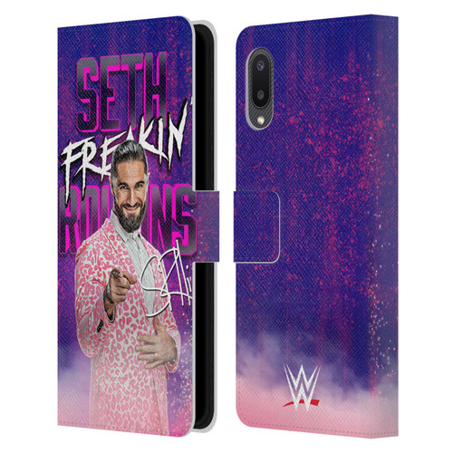 WWE Seth Rollins Seth Freakin' Rollins Leather Book Wallet Case Cover For Samsung Galaxy A02/M02 (2021)