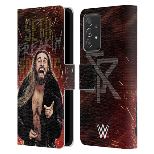 WWE Seth Rollins LED Leather Book Wallet Case Cover For Samsung Galaxy A52 / A52s / 5G (2021)
