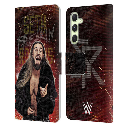 WWE Seth Rollins LED Leather Book Wallet Case Cover For Samsung Galaxy A54 5G