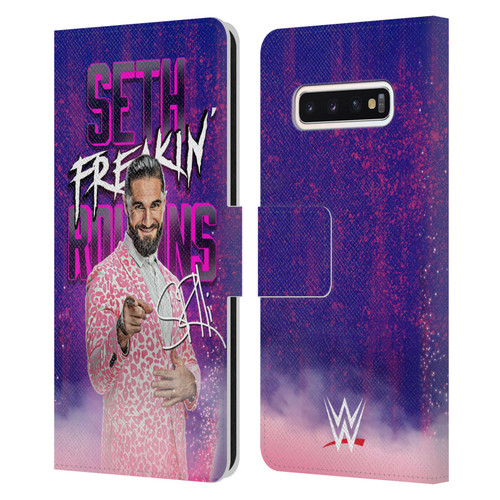 WWE Seth Rollins Seth Freakin' Rollins Leather Book Wallet Case Cover For Samsung Galaxy S10