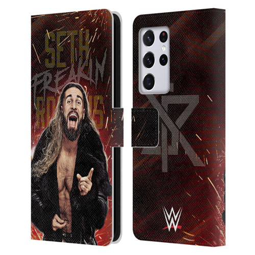 WWE Seth Rollins LED Leather Book Wallet Case Cover For Samsung Galaxy S21 Ultra 5G