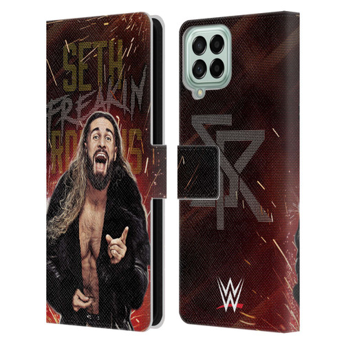 WWE Seth Rollins LED Leather Book Wallet Case Cover For Samsung Galaxy M33 (2022)