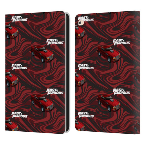 Fast & Furious Franchise Car Pattern Red Leather Book Wallet Case Cover For Apple iPad Air 2 (2014)