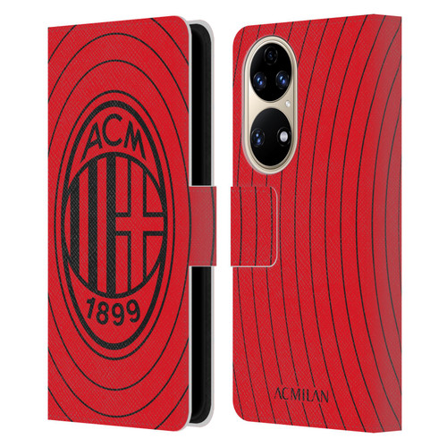 AC Milan Art Red And Black Leather Book Wallet Case Cover For Huawei P50