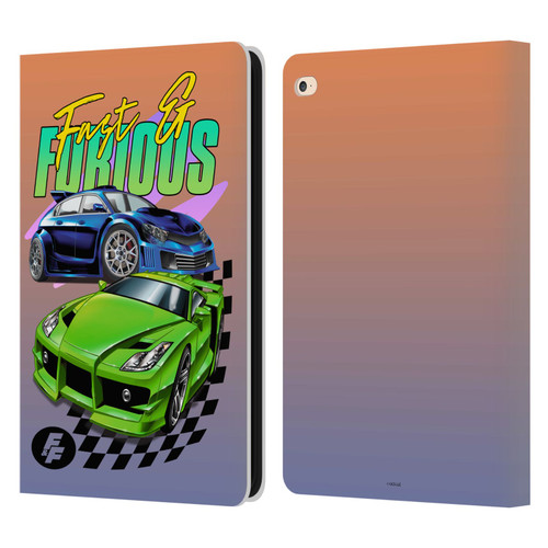 Fast & Furious Franchise Fast Fashion Cars Leather Book Wallet Case Cover For Apple iPad Air 2 (2014)