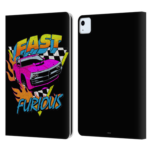 Fast & Furious Franchise Fast Fashion Car In Retro Style Leather Book Wallet Case Cover For Apple iPad Air 2020 / 2022