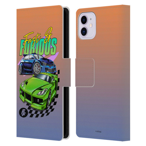 Fast & Furious Franchise Fast Fashion Cars Leather Book Wallet Case Cover For Apple iPhone 11