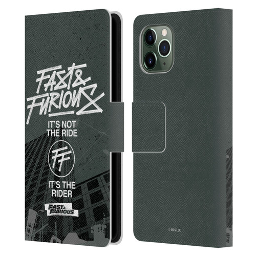 Fast & Furious Franchise Fast Fashion Street Style Logo Leather Book Wallet Case Cover For Apple iPhone 11 Pro