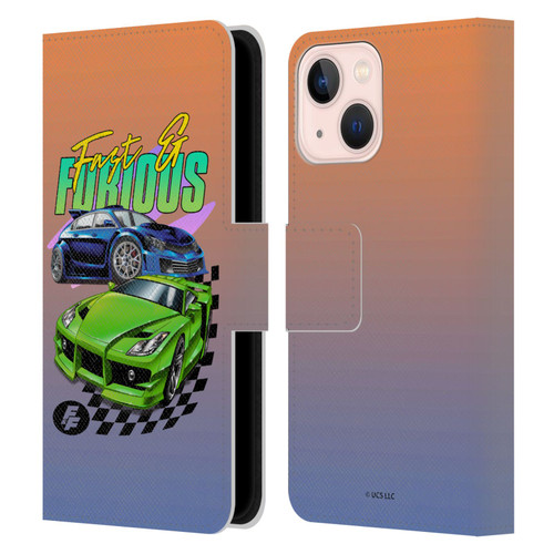 Fast & Furious Franchise Fast Fashion Cars Leather Book Wallet Case Cover For Apple iPhone 13 Mini