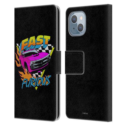 Fast & Furious Franchise Fast Fashion Car In Retro Style Leather Book Wallet Case Cover For Apple iPhone 14