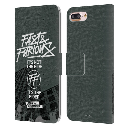 Fast & Furious Franchise Fast Fashion Street Style Logo Leather Book Wallet Case Cover For Apple iPhone 7 Plus / iPhone 8 Plus