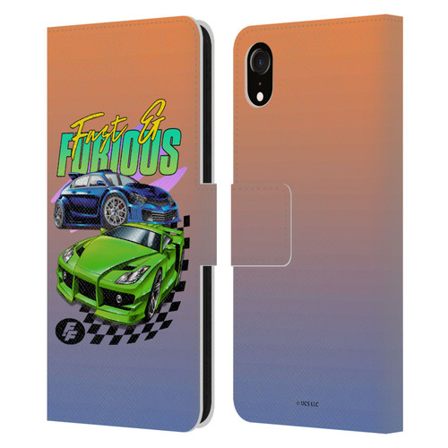 Fast & Furious Franchise Fast Fashion Cars Leather Book Wallet Case Cover For Apple iPhone XR