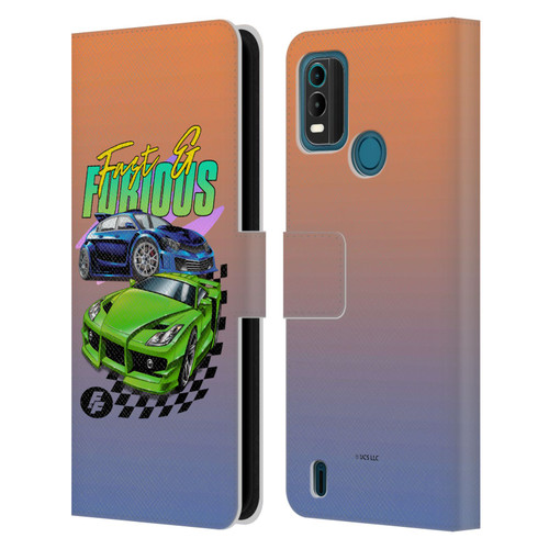 Fast & Furious Franchise Fast Fashion Cars Leather Book Wallet Case Cover For Nokia G11 Plus